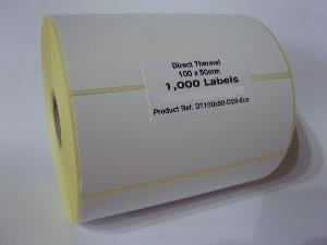 Direct Thermal Blank Label Rolls 100x50mm (4 Rolls Per Box)