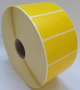 Direct Thermal Yellow Label Rolls 50x25mm (4 Rolls Per Box)