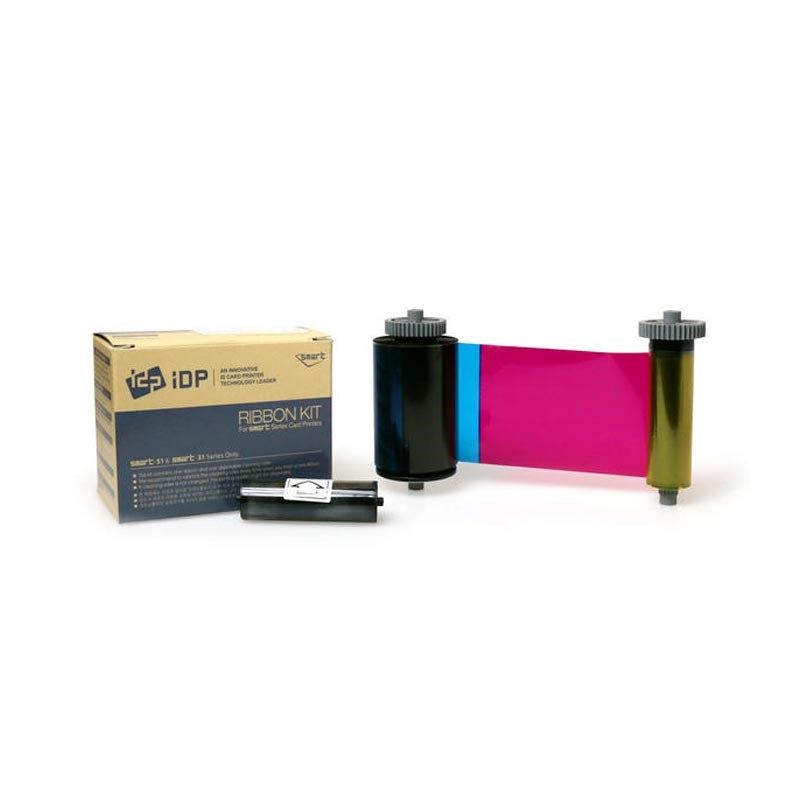 IDP Smart-51 & 31 YMCKO Full Colour Ribbon inc Cleaning Roller, 659366 - 250 prints