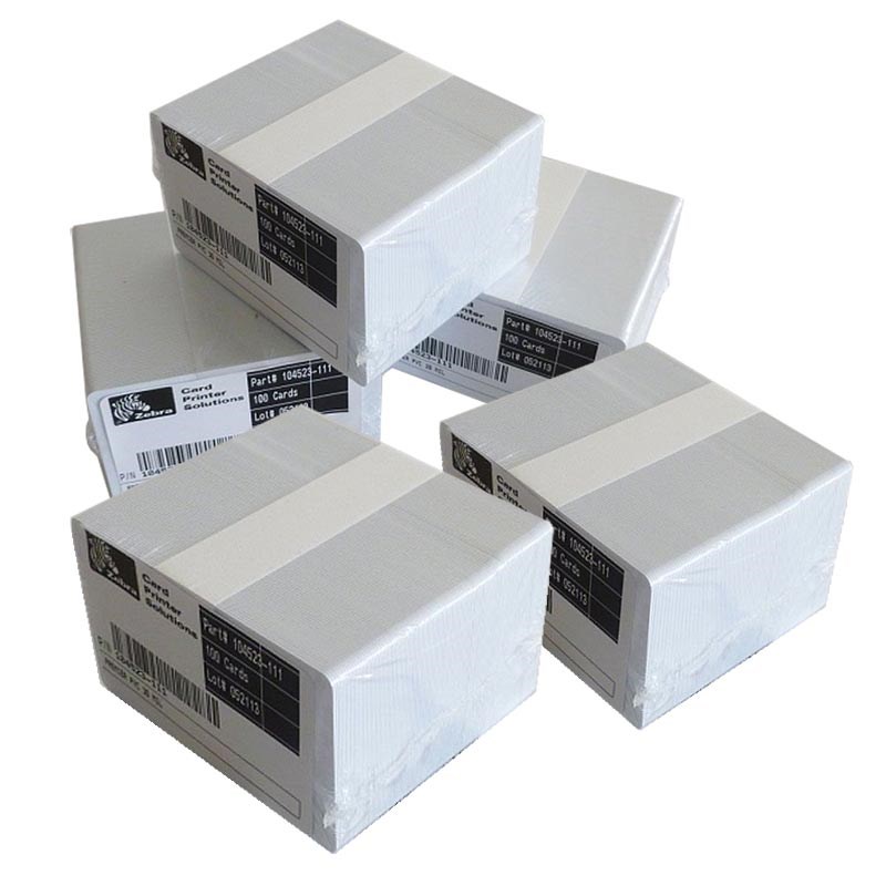 Zebra 104523-111 Premier (PVC) Blank White Cards