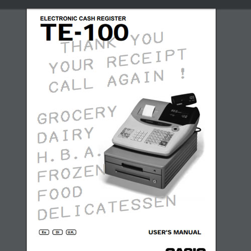 Casio TE-100 User Manual
