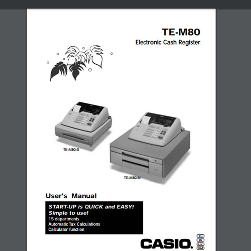 Casio TE-M80 User Manual