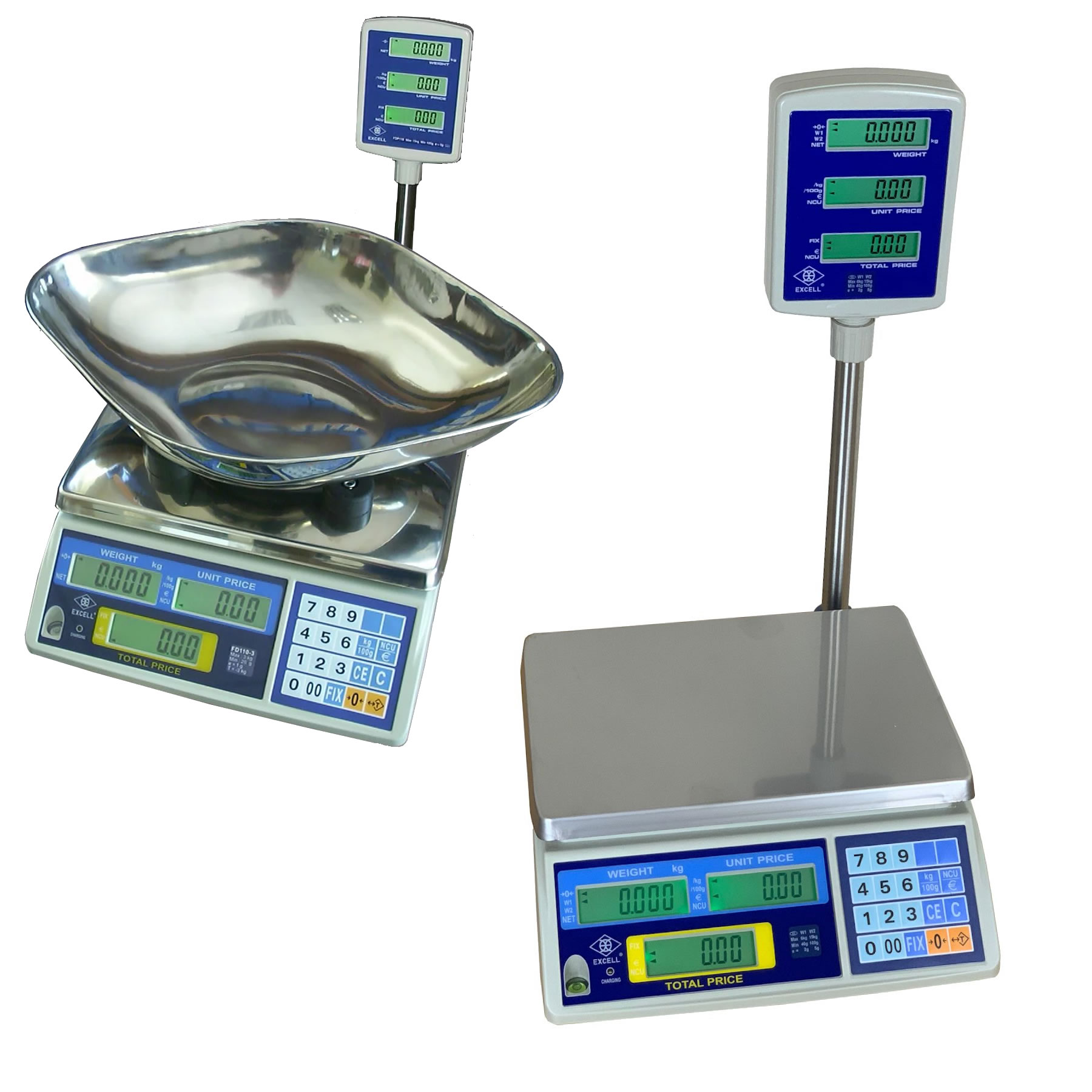 Excell FD3 Retail Scale with Pole Display