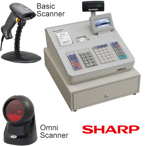 Sharp XE-A307 Cash Register with Barcode Scanner