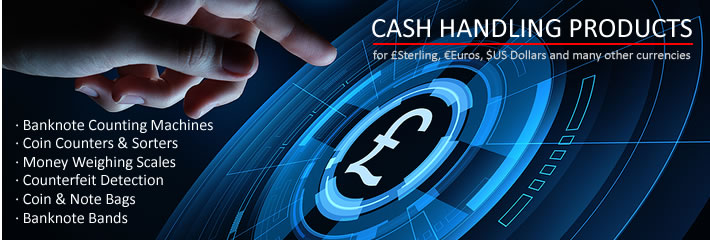 Cash Handling Equipment - coin sorters, banknote counters, money